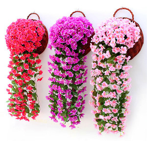 Fleurs artificielles en soie violettes Fengmei à suspendre au mur, 10 cm-30 cm, décoration de mariage - Product Image 1