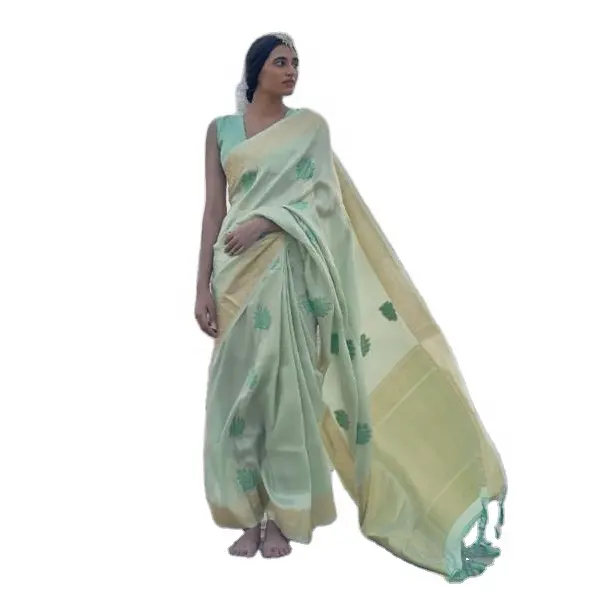 Đảng Mặc Phong Cách Đám Cưới Banarasi Lụa Saree Thiết Kế Cho Người Phụ Nữ Tại Bán Buôn Bazar Giá