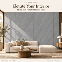 Panneau mural en PVC imperméable, feuille de marbre brillante anti-UV, alternative au revêtement mural pour les intérieurs modernes