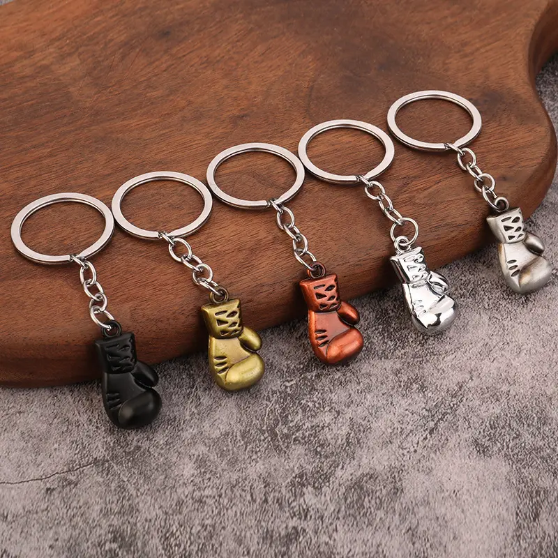 Người Đàn Ông Của Tập Thể Dục Boxing Keychain Mặt Dây Chuyền Găng Tay Đấm Bốc Key Mặt Dây Chuyền 3D Kim Loại Chiến Đấu Găng Tay Keychain