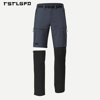 Pantalon technique convertible pour homme, style alpinisme, multi-poches, cordon de serrage réglable, résistant à l'eau