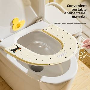 Funda de Asiento de Inodoro Moderna y Alargada, Impermeable, para Todo el Año, sin Necesidad de Lavado, Diseño Neutral para el Hogar - Product Image 3