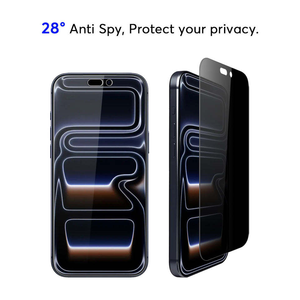 กระจกนิรภัยกันรอยแบบป้องกันการมองเห็น ODM OEM 28 องศา สำหรับ iPhone 18 Pro Max ป้องกันรอยขีดข่วน 9H ฟิล์มกันรอยหน้าจอสำหรับ iPhone 18 Pro Fold - Product Image 2