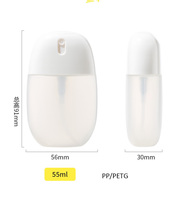 Flacon vaporisateur de parfum 50/55 ml en forme d'œuf, rechargeable, en plastique, format poche, pour cosmétiques, idéal pour les voyages