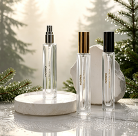 Flacon de parfum en verre transparent vide de 10 ml, flacon pulvérisateur de parfum de 15 ml, 20 ml, flacon de test de parfum atomiseur