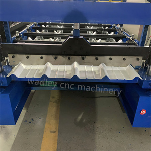 Machine de fabrication de <span class=keywords><strong>tuiles</strong></span> murales en tôle 840, machine de formage à froid de tôles de <span class=keywords><strong>toiture</strong></span> ondulées, entraînement par engrenages PLC, épaisseur 0,3-0,6 mm - Product Image 5