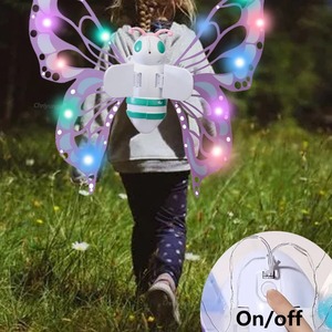 Ailes de papillon électriques, ailes d'elfe mobiles avec lumière, ailes de fée pour enfants, anniversaire, Noël, cosplay, déguisement, jouet pour filles - Product Image 3