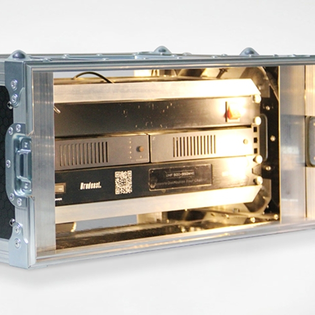 Customized 2U Rack Audio Sound Equipment ST Flight Box Amplifier Circuit with Lighting Shock-Absorbing Ball