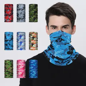 Sunscreen Outdoor Magic Elastic Tube Face Scarf Cover Sport Cycling Cooling Polyester Neck Gaiter Bandana