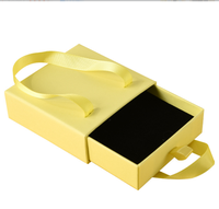 Boîte à rangement de bijoux, tiroir en papier Kraft rigide avec poignée ruban, pour bagues, boucles d'oreilles et colliers, sac à main, cadeau, unités