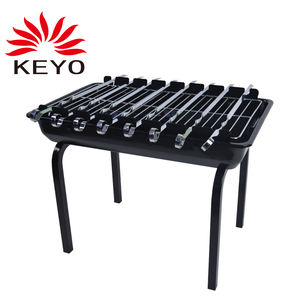 Parrilla de Carbón 2 en 1 para Acampar al Aire Libre con <span class=keywords><strong>Asador</strong></span> y Rostizador, Carro Metálico con Recubrimiento en Polvo - Product Image 1