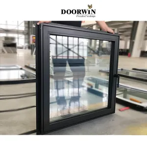 Doorwin Cheap Replacement NFRC Certificate Latest Design Aluminium Narrow Frame 2 Way Open Tilt Turn Aluminum Casement Window