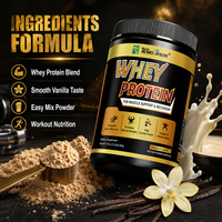 Poudre de protéines de lactosérum personnalisée Y43, saveur vanille, mélange de boisson nutritionnelle pour le fitness, vente en gros, OEM, ODM, marque privée, fournisseur d'usine