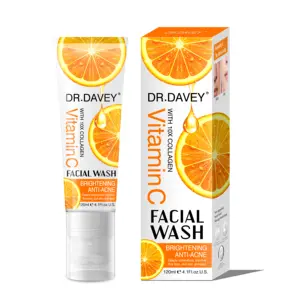 DR.DAVEY Vitamin C Facial Cleanser Brightening Anti Acne Facial Wash Private Label Acceptable OEM Manufacturer Face Wash