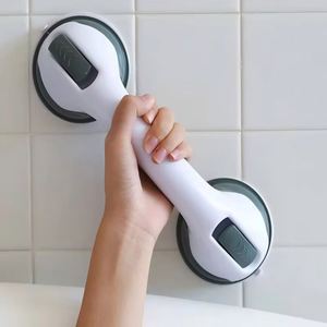 Barre d'appui de toilette antidérapante à ventouse carrée, sans perçage, pour personnes âgées, accessoire de salle de bain à forte aspiration pour une fixation sécurisée - Product Image 1