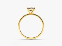 Bague de fiançailles en diamant taille ovale 1-2 carats, or massif 14k 18k, bague solitaire à 4 griffes