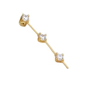 Wenchi S925 <b>Silver</b> DIY Pearl Jewelry Accessory 3mm Size 8-10mm Pendant 13532 Double-<b>Bead</b> Through-Hole Empty Base 3-<b>Bead</b> Style - Product Image 4