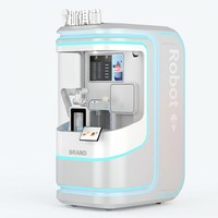Máquina de Helado Suave de 3 Sabores, Robot Expendedor de Helados, Máquina Expendedora de Helados con Monedas, Dispensador de Dulces