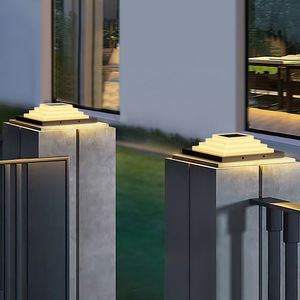 Lámpara Solar para Poste de Puerta, Impermeable, para Jardín, Villa, Patio - Product Image 1