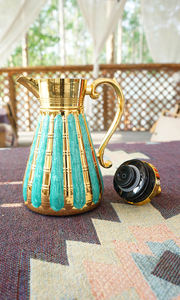 Cuerpo de acero inoxidable caliente Revestimiento de recarga de vidrio Rosa Acero inoxidable Árabe Dallah Aislado Agua Frasco de vacío Jarra Cafetera - Product Image 4