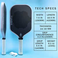 Raquettes de pickleball pour adultes approuvées en vente chaude, noyau révolutionnaire en mousse, surface en fibre de carbone GEN 4, raquette de pickleball
