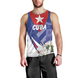 Custom <span class=keywords><strong>Cuba</strong></span> Independence Day 1868 Hombres Tank Top <span class=keywords><strong>Tocororo</strong></span> Con Blanco Mariposa Venta al por mayor <span class=keywords><strong>Cuba</strong></span> Tank Top - Product Image 4