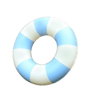 Anillo de natación con doble airbag grueso, flotador inflable de color sólido para uso en piscinas para niños, patrón aleatorio multicolor - Product Image 5