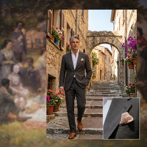 Traje <span class=keywords><strong>de</strong></span> Lino 100% Puro, Transpirable, Premium, Corte Slim Fit, Conjunto <span class=keywords><strong>de</strong></span> 2 Piezas para Hombre, Casual, para Bodas <span class=keywords><strong>en</strong></span> <span class=keywords><strong>la</strong></span> <span class=keywords><strong>Playa</strong></span>, Servicio OEM - Product Image 2