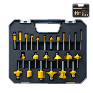 Jeu de mèches de routeur CNC 24 pièces, outils de <span class=keywords><strong>fraise</strong></span> avec étui de transport, mèches de routeur à bois - Product Image 1