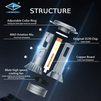 Accessoires pour véhicules Lumière pour camion 90W Phare à LED H7 9V 32V 7040 H11 Ampoule H4 Universel 9000lm Système d'éclairage automobile