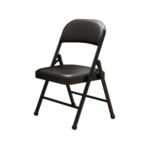 Chaise pliante moderne en fer portable avec dossier et siège rembourré, mobilier de jardin et de parc pliable pour l'extérieur - Product Image 1