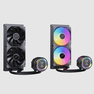 Ventilateur PC 240 mm, refroidissement blanc, LGA 2011 1700 1151 1155 1200 AM4 AM5 X99, refroidisseur de processeur liquide ARGB avec écran LCD - Product Image 1