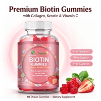 Gommes à la Biotine et Collagène Kératine Marque Blanche pour la Croissance Capillaire Adultes – Supplément Vitaminé Sain Prix Usine