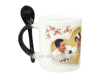 11 once colore Nero magia <span class=keywords><strong>tazze</strong></span> con il cucchiaio PER ZIBO XINYU - Product Image 4