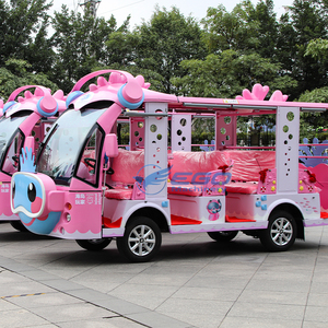 Autobús Turístico Eléctrico Convertible Rosa Coral de 8, 11 y 14 Asientos |   Minibús Turístico Temático para Resorts Costeros y Aventuras Urbanas - Product Image 2