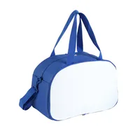 Sac de sport de danse avec logo personnalisé sac de voyage fourre-tout Oxford en polyester bleu avec sublimation de sacs à bagages de style tendance