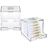 Distributeur de baume à lèvres portable en plastique transparent moderne et personnalisé, montage facile, surface polie, présentoir de comptoir pour