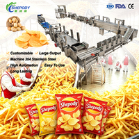 Ligne de production de chips de manioc et de patates douces Shepody, machine à faire des frites, machine à faire des chips de pommes de terre
