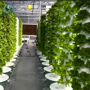 Sistema de cultivo aeropônico vertical em canal hidropônico de PVC para jardim de torre de cultivo hidropônico interno à venda