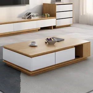 Gmart-muebles de salón de nuevo diseño, mesa lateral negra, soporte de Tv y mesas de café y té, combinación para sala de estar