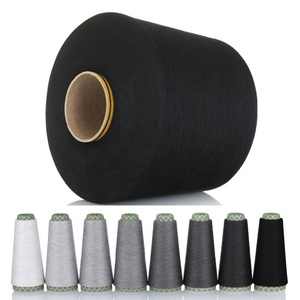 Nhà Máy Nóng Bán Chất Lượng Cao 21S 32S 40S 100% Màu Đen Polyester <span class=keywords><strong>Spun</strong></span> Dệt Sợi Cho Dệt Kim Và Dệt Vớ T-Shirt Sợi - Product Image 1