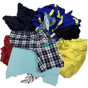 Trapos industriales marinos recuperados de algodón 100% tejido de desecho textil multiusos para limpieza de máquinas de reciclaje - Product Image 1