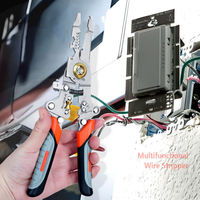 Pince à dénuder et à sertir multifonction pliable Sibang, kit de pinces avec poignée TPR en acier CR-V, outils à main de qualité industrielle pour le bricolage