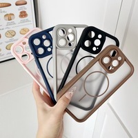 Étui de téléphone portable transparent à charge magnétique de luxe, mat et antichoc, ATB