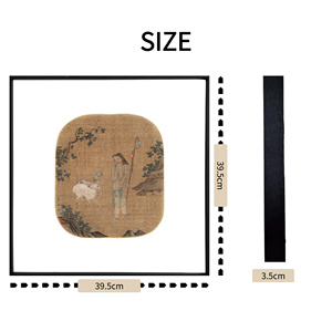 Bức Tranh phong cảnh cổ điển truyền thống Trung Quốc mực thân thiện với môi trường độ phân giải cao giclee in hình vuông khung đen - Product Image 4