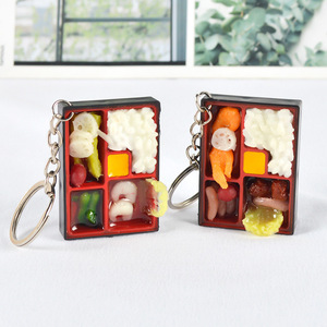 Jouets alimentaires en PVC simulant des boîtes bento chinoises, modèles suspendus, aimants de réfrigérateur bento taïwanais, accessoires pour maison de poupée, ornements - Product Image 3