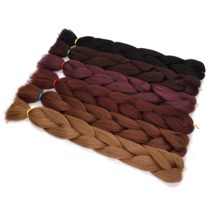 Extensions de cheveux tressés jumbo de 24 pouces, tresses synthétiques brillantes pour tresses au crochet, cheveux doux pour femmes - Product Image 4