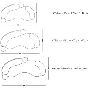 Muebles Disen, Sofá Tateyama Italiano, Sofá Seccional, Sofá de Dos Plazas, Muebles de Sala de Estar de Diseño Moderno y Lujoso con Forma Curva - Product Image 6
