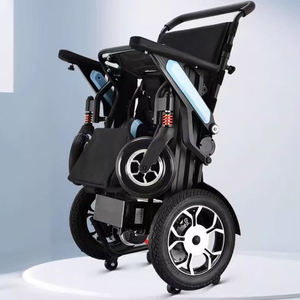 2025 Precio de fábrica Silla de ruedas eléctrica ligera con batería para adultos Estilo deportivo plegable portátil y manual - Product Image 4