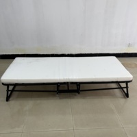Matelas-canapé pliable en mousse pour l'extérieur, portable, pratique à transporter, avec panneau de style bois